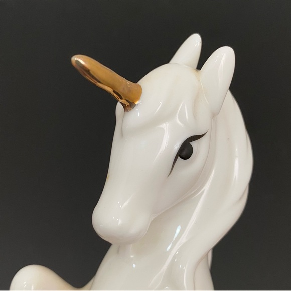 Vintage ENESCO Fine Bone China Porcelain 4.5” White Unicorn Figurine - Picture 11 of 14